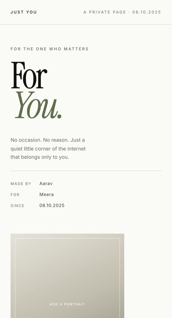 Just You cover